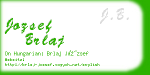 jozsef brlaj business card